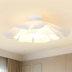 Elegant Floral LED Semi Flush Ceiling Light for Bedroom