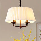Adjustable Classic Metal White Drum Chandelier