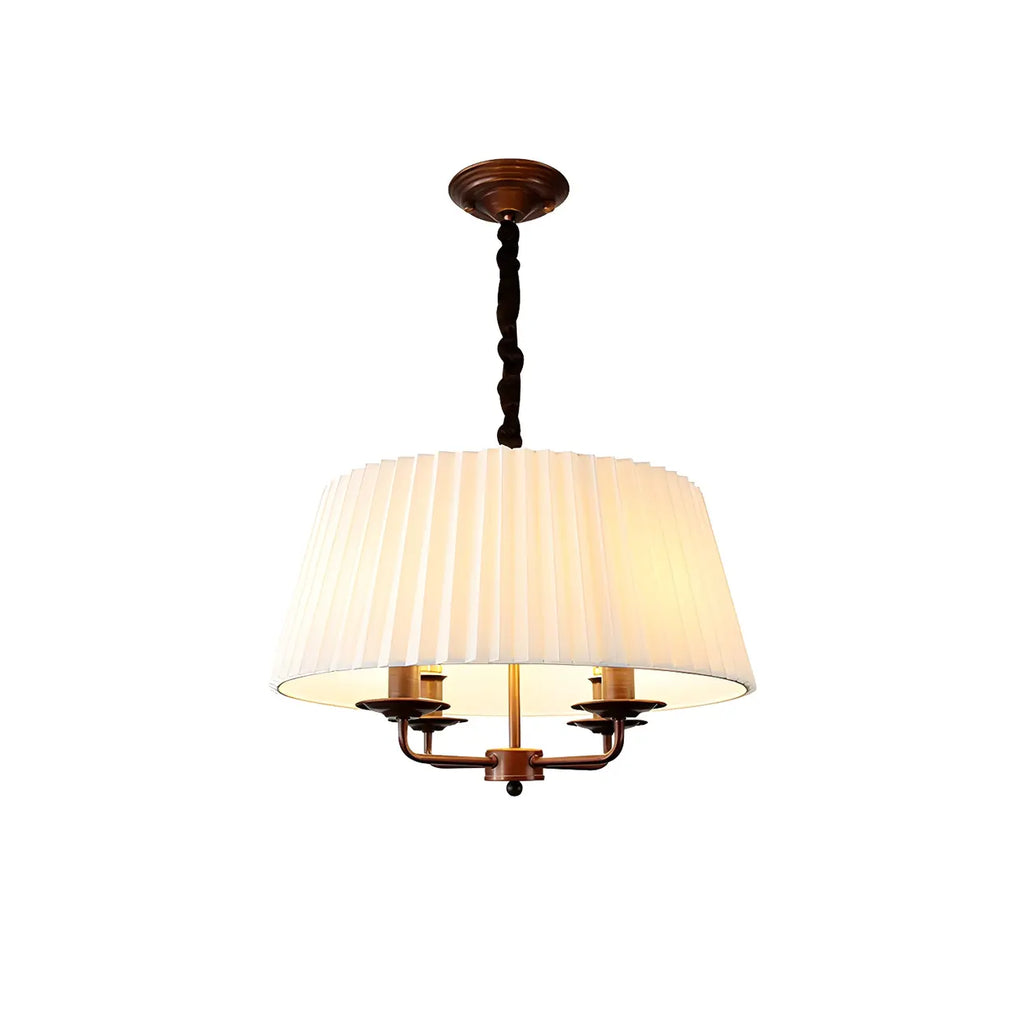 Adjustable Classic Metal White Drum Chandelier