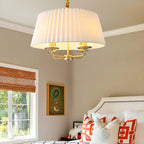 Adjustable Classic Metal White Drum Chandelier