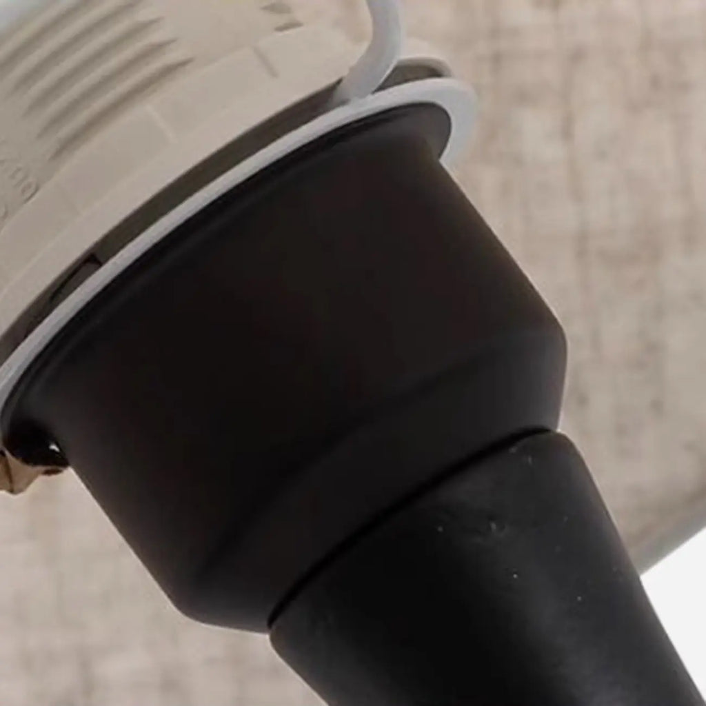 Modern Simple Black LED Table Lamp in Pleated Fabric Shade