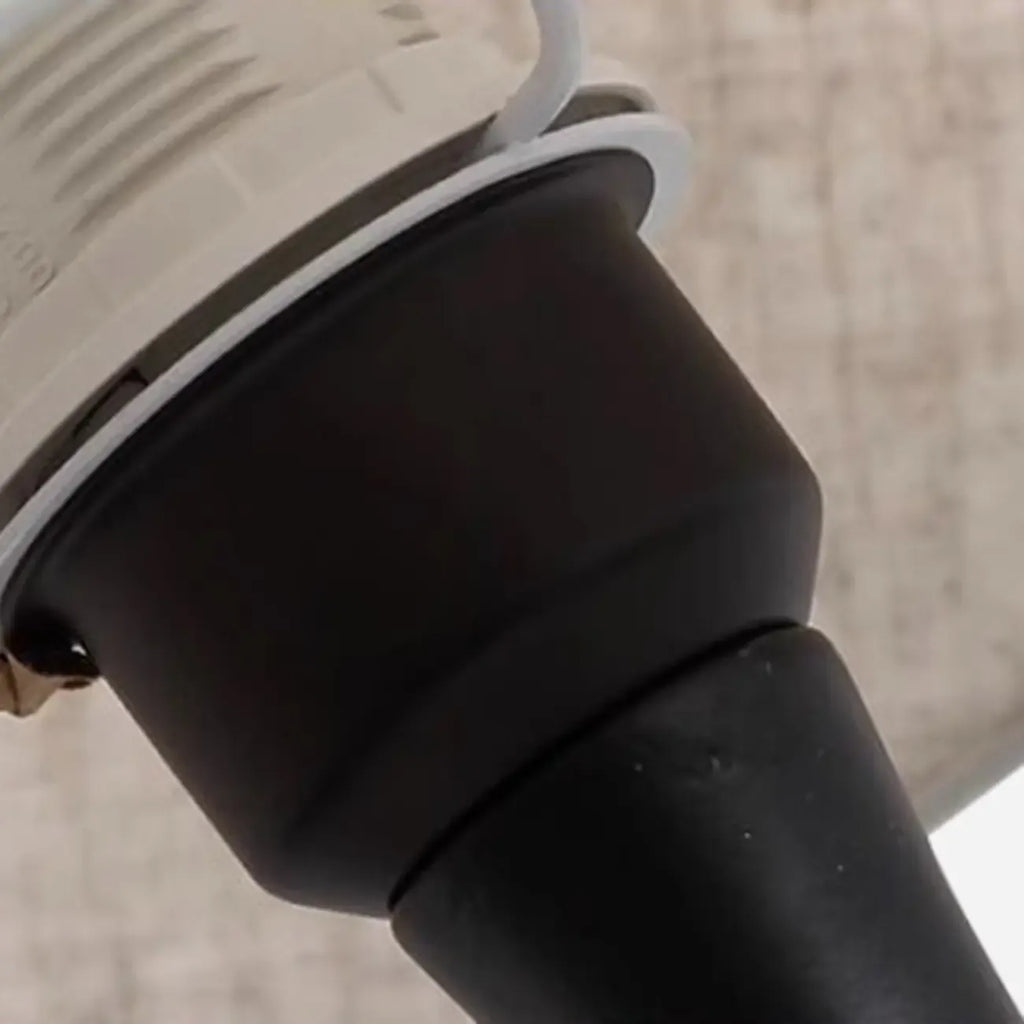 Modern Simple Black LED Table Lamp in Pleated Fabric Shade