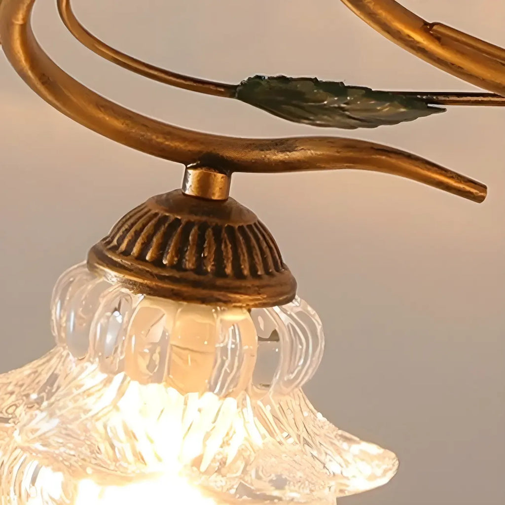 5/9 Lights Crystal LED Semi Flush Ceiling Light for Indoor