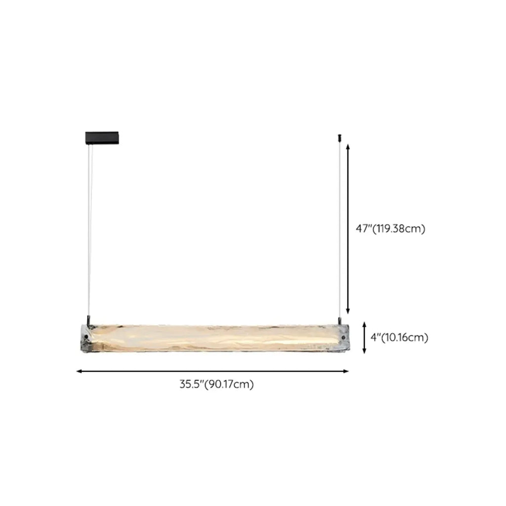 Stylish Glass Island Pendant Light Dimmable LED for Kitchen