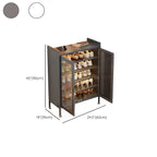 Elegant Grey Metal Code Lock Shoe Cabinet for Hallway
