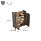 Elegant Grey Metal Code Lock Shoe Cabinet for Hallway