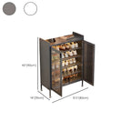 Elegant Grey Metal Code Lock Shoe Cabinet for Hallway