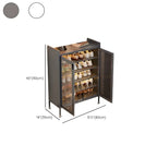 Elegant Grey Metal Code Lock Shoe Cabinet for Hallway