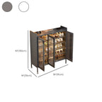 Elegant Grey Metal Code Lock Shoe Cabinet for Hallway