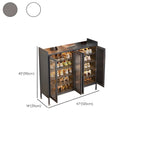 Elegant Grey Metal Code Lock Shoe Cabinet for Hallway