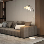 Modern Acrylic Flower Adjustable Black Floor Lamp