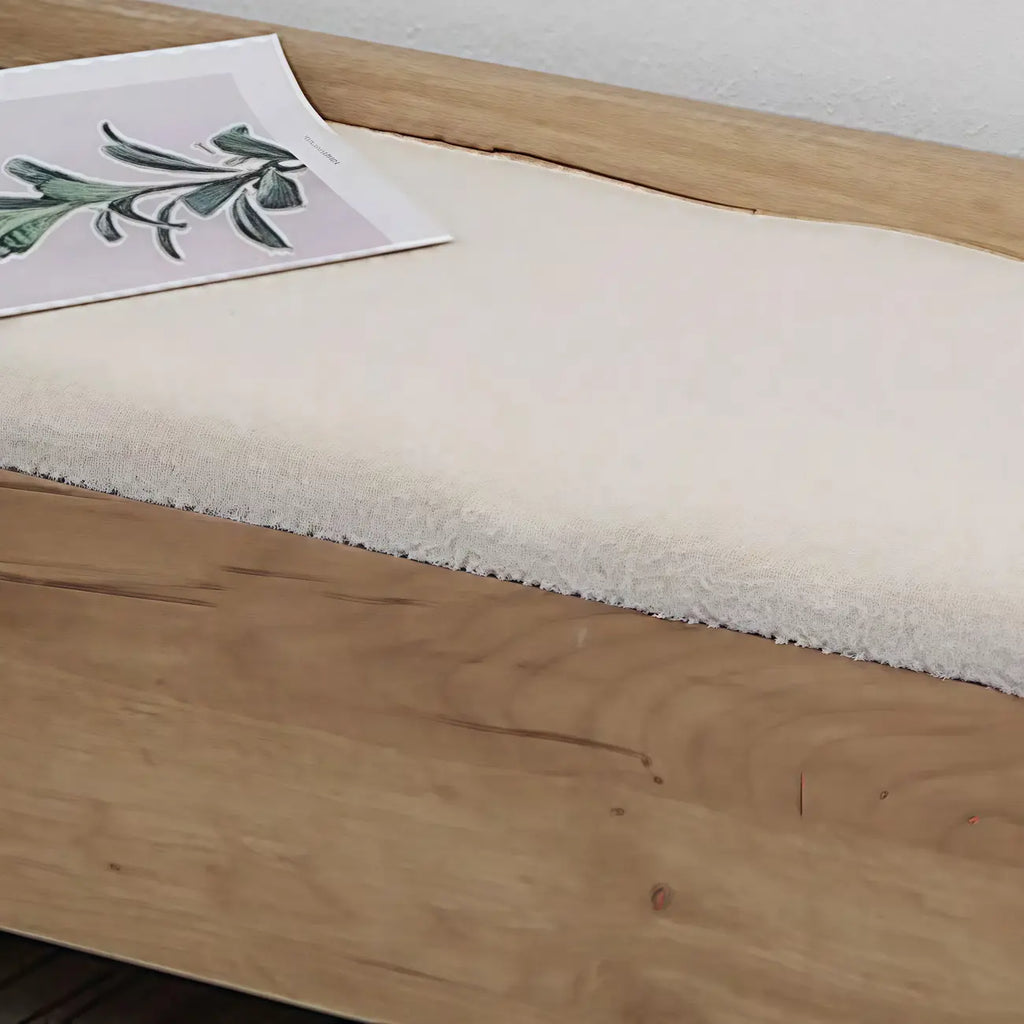 Nordic Wood Lift-Top Cushioned Shoe Storage Bench