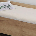 Nordic Wood Lift-Top Cushioned Shoe Storage Bench