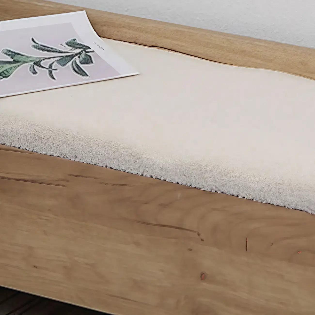 Nordic Wood Lift-Top Cushioned Shoe Storage Bench