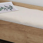 Nordic Wood Lift-Top Cushioned Shoe Storage Bench