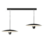 Modern Black Metal LED Island Pendant Light for Kitchen Area