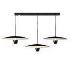 Modern Black Metal LED Island Pendant Light for Kitchen Area