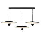 Modern Black Metal LED Island Pendant Light for Kitchen Area