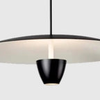 Modern Black Metal LED Island Pendant Light for Kitchen Area