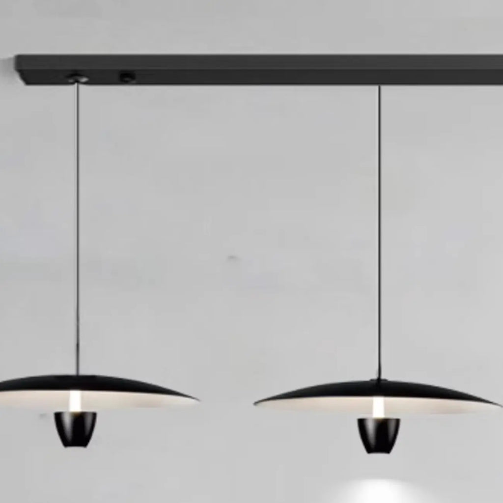 Modern Black Metal LED Island Pendant Light for Kitchen Area