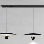 Modern Black Metal LED Island Pendant Light for Kitchen Area