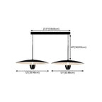 Modern Black Metal LED Island Pendant Light for Kitchen Area