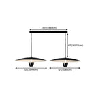 Modern Black Metal LED Island Pendant Light for Kitchen Area