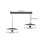 Modern Black Metal LED Island Pendant Light for Kitchen Area