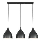 3-Light Modern Metal White Cone Island Pendant Light for Kitchen
