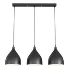 3-Light Modern Metal White Cone Island Pendant Light for Kitchen