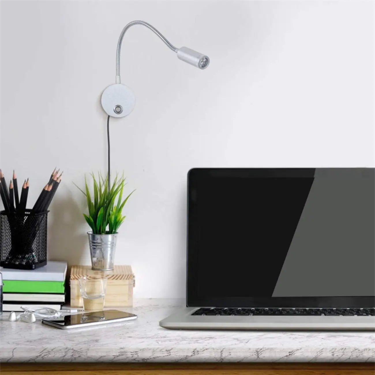 Third Gear Dimming Metal Hose Swing Arm Wall Light