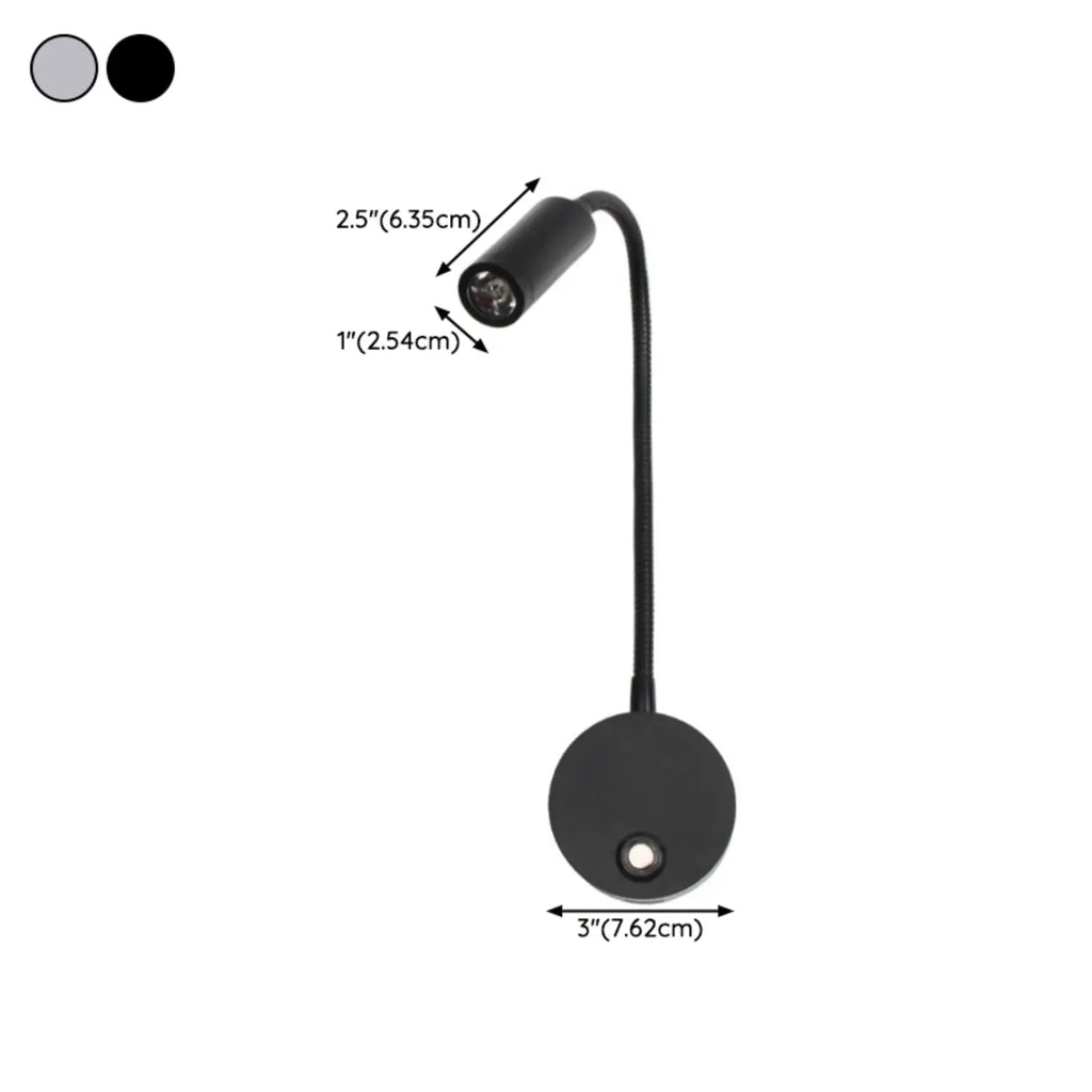 Third Gear Dimming Metal Hose Swing Arm Wall Light