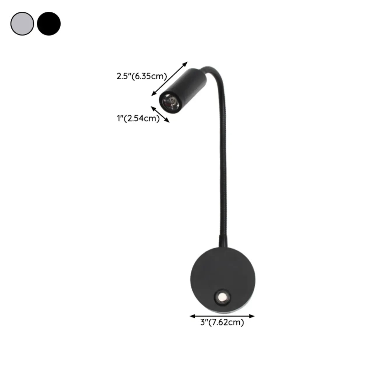 Third Gear Dimming Metal Hose Swing Arm Wall Light