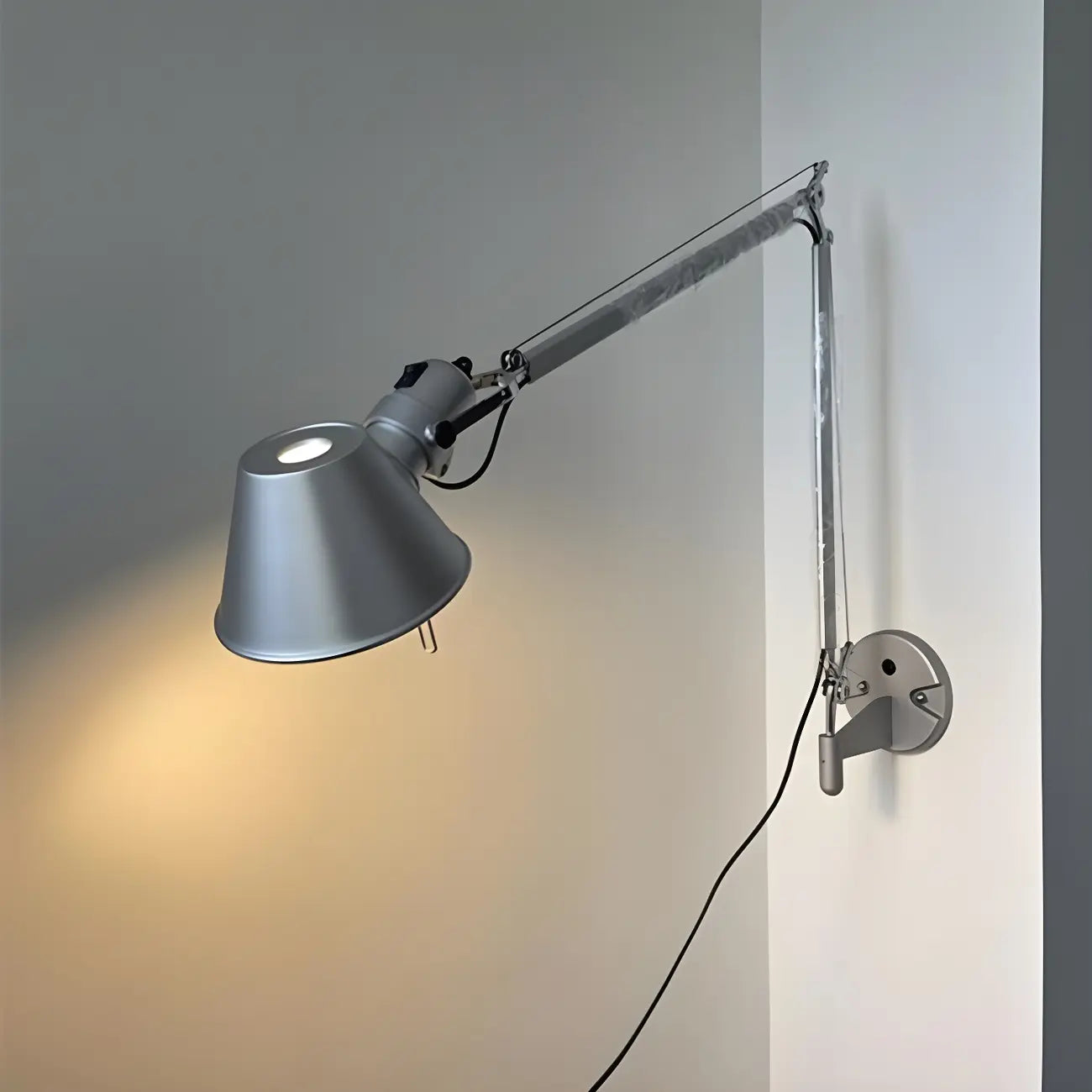 Industrial Aluminum Shade Swing Arm Wall Light