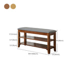 Entryway Walnut Wooden Adjustable Shoe Storage Bench