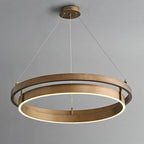 Modern Brass Elegant Ring Chandelier with Dimmable LED