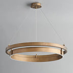 Modern Brass Elegant Ring Chandelier with Dimmable LED