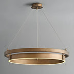 Modern Brass Elegant Ring Chandelier with Dimmable LED