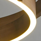 Modern Brass Elegant Ring Chandelier with Dimmable LED