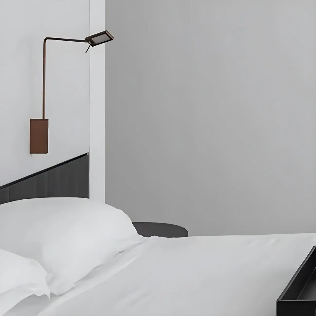 1-Light Black Metal Hardwired Small Swing Arm Wall Light