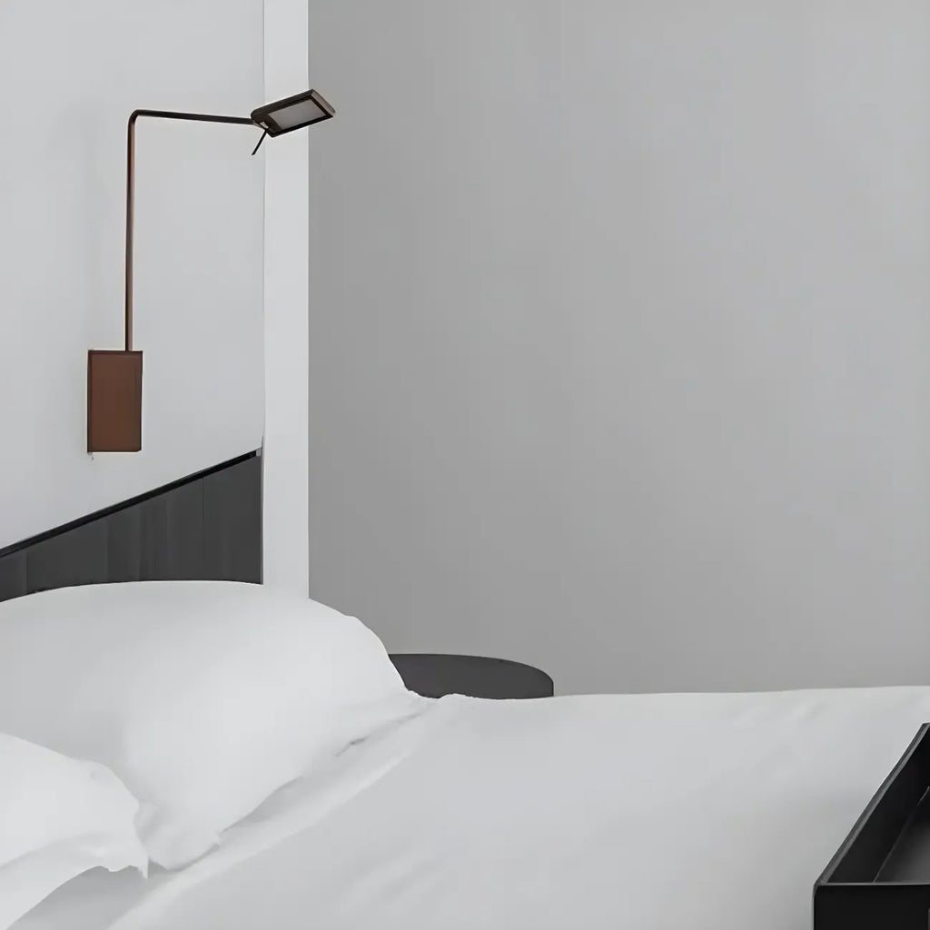 1-Light Black Metal Hardwired Small Swing Arm Wall Light