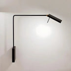 1-Light Black Metal Hardwired Small Swing Arm Wall Light