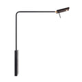 1-Light Black Metal Hardwired Small Swing Arm Wall Light