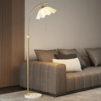 Modern Acrylic Flower Adjustable Black Floor Lamp