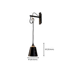 Industrial Metal Black Swing Arm Wall Light