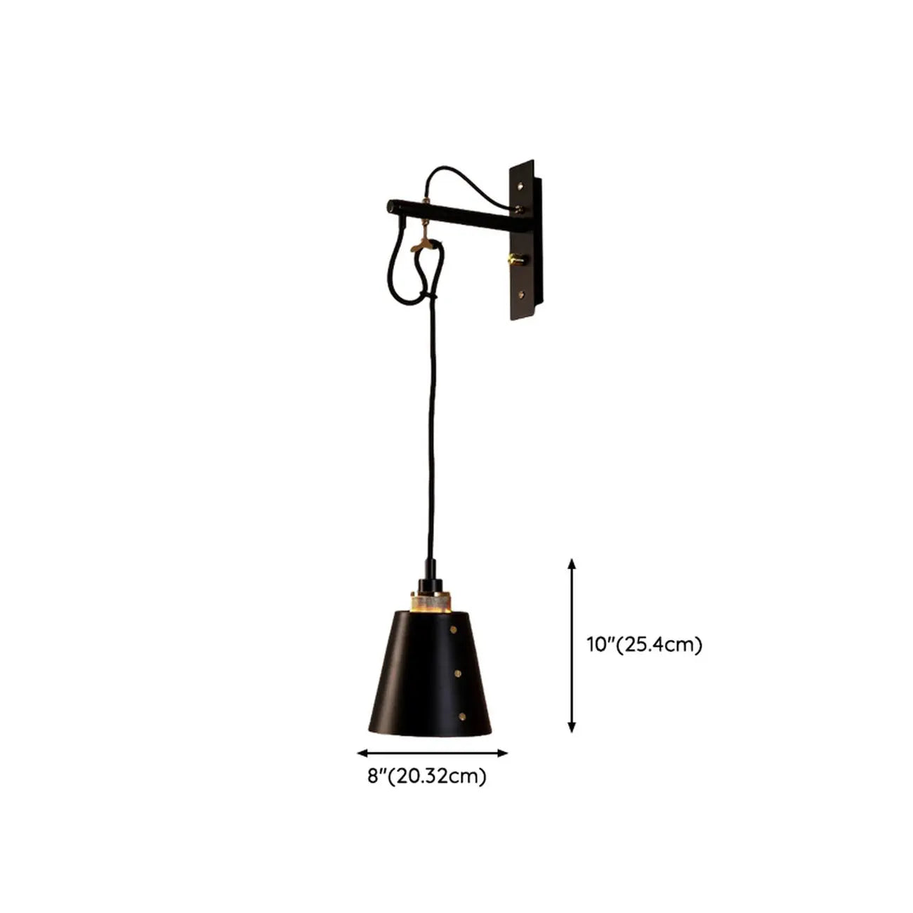 Industrial Metal Black Swing Arm Wall Light