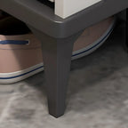 Entryway Grey/White Drop Front Shoe Storage Cabinet