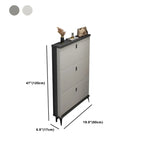 Entryway Grey/White Drop Front Shoe Storage Cabinet