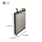 Entryway Grey/White Drop Front Shoe Storage Cabinet