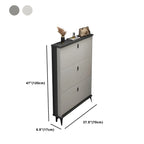 Entryway Grey/White Drop Front Shoe Storage Cabinet